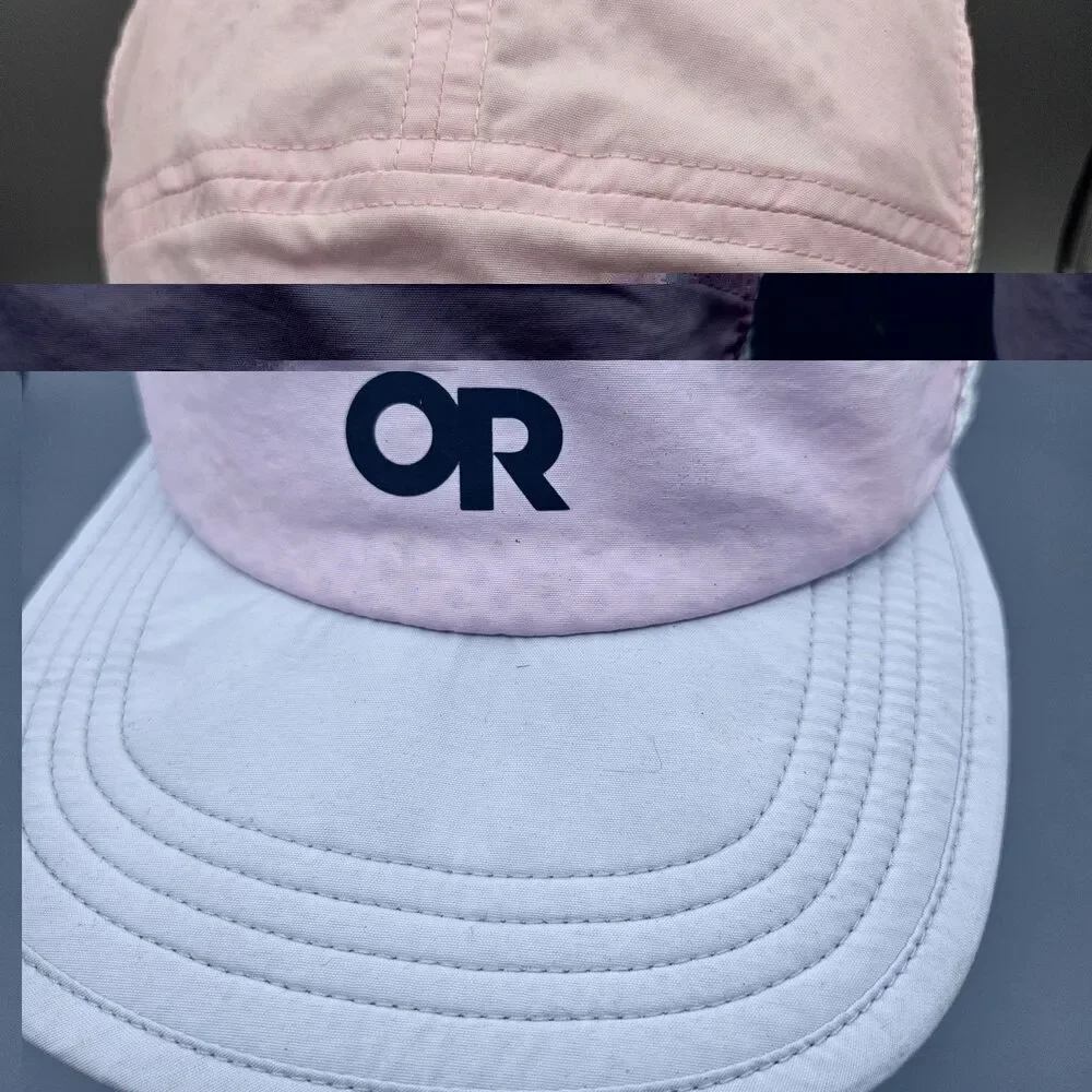 Outdoor Research Swift Cap Strap Light Pink Mesh Lightweight White Vented Hat